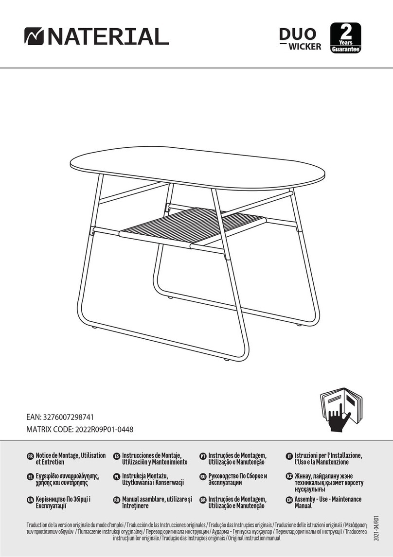 Naterial DUO WICKER Assembly, Use, Maintenance Manual