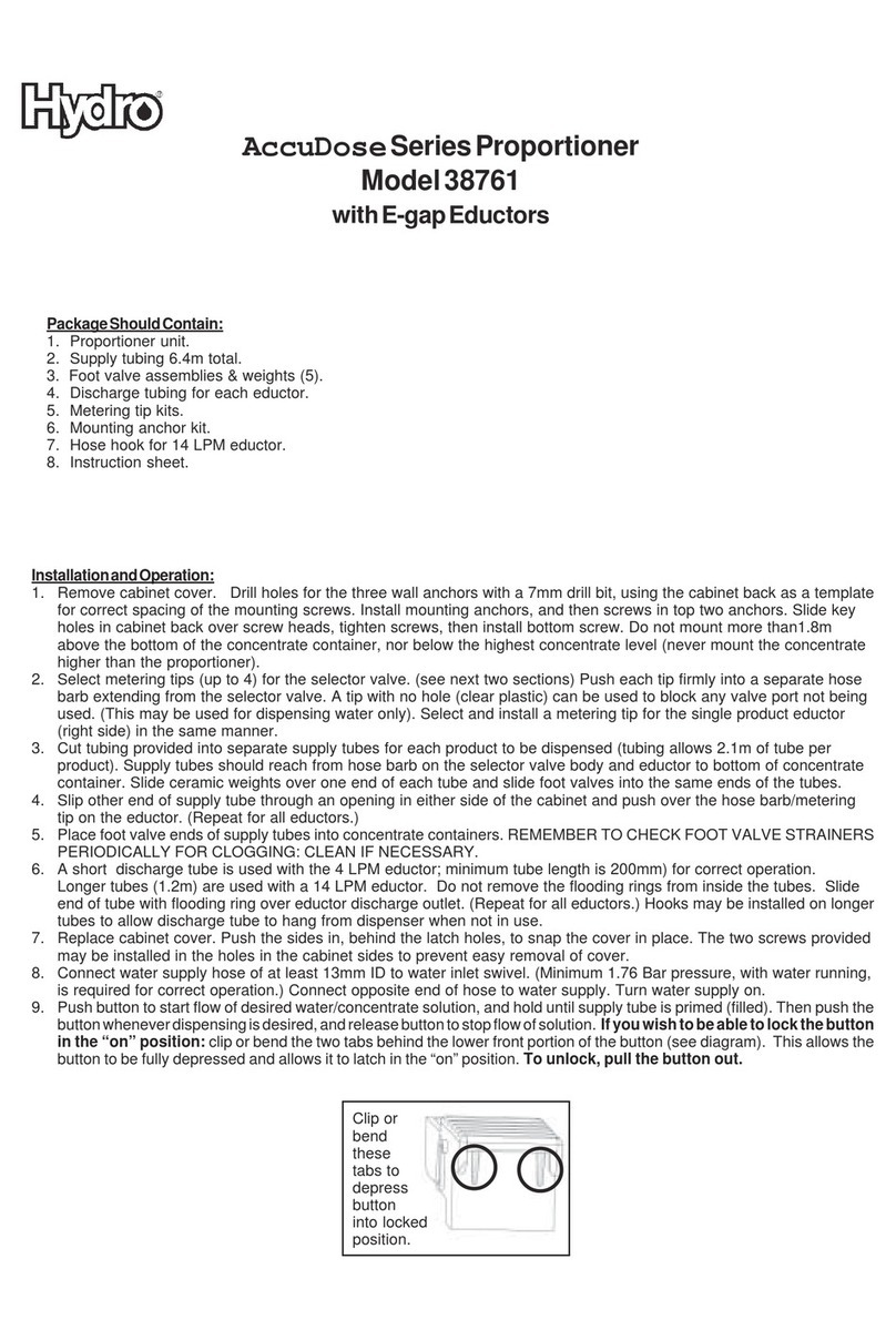 Hydro AccuDose Series manual