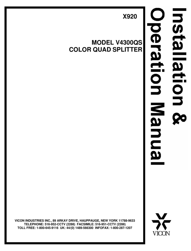 Vicon V4300QS Installation & operation manual