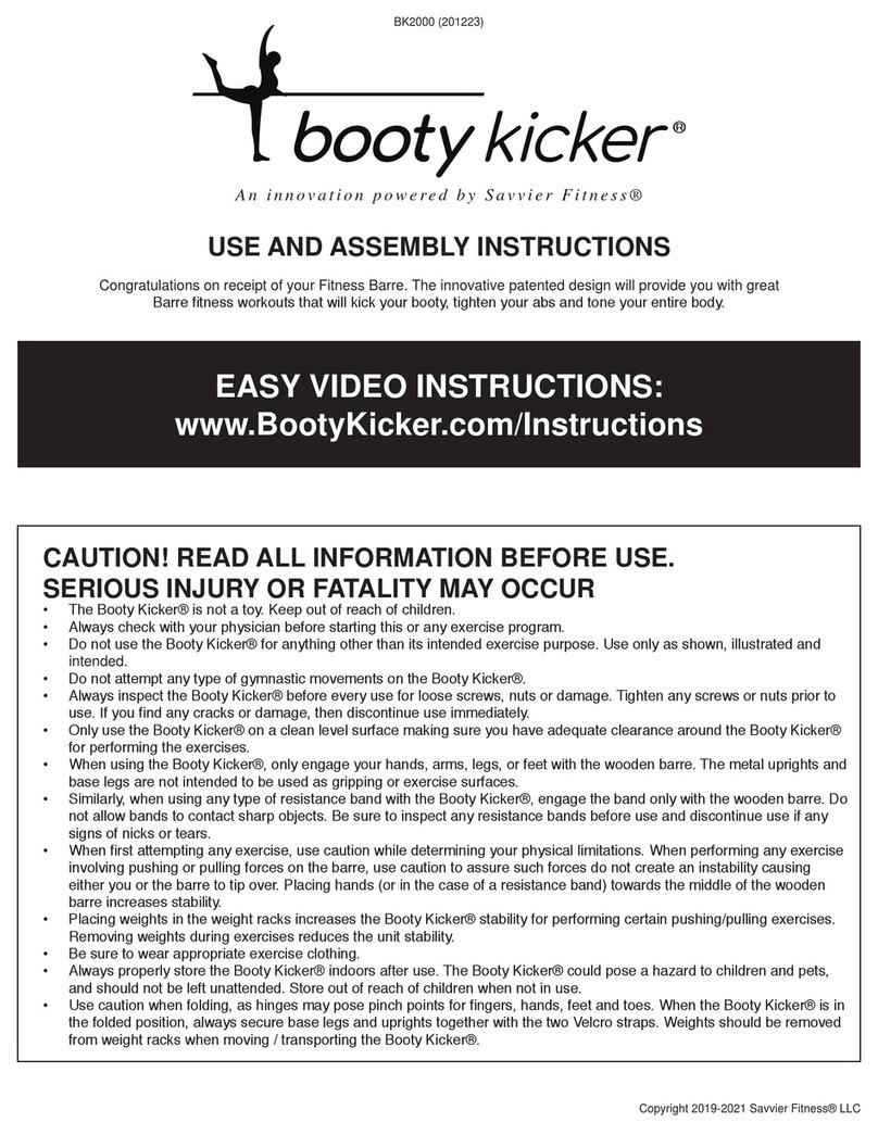Savvier Fitness Booty Kicker BK2000 Use and Assembly Instructions