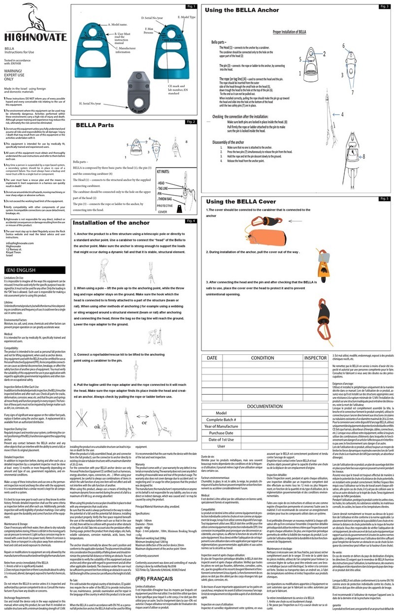 Highnovate BELLA Instructions for use Highnovate BELLA Instructions for use