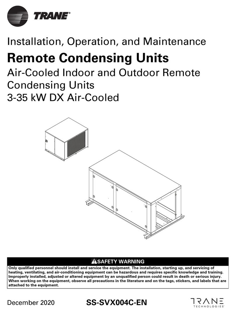 Trane TR-OHS RCU Series Installation, operation and maintenance