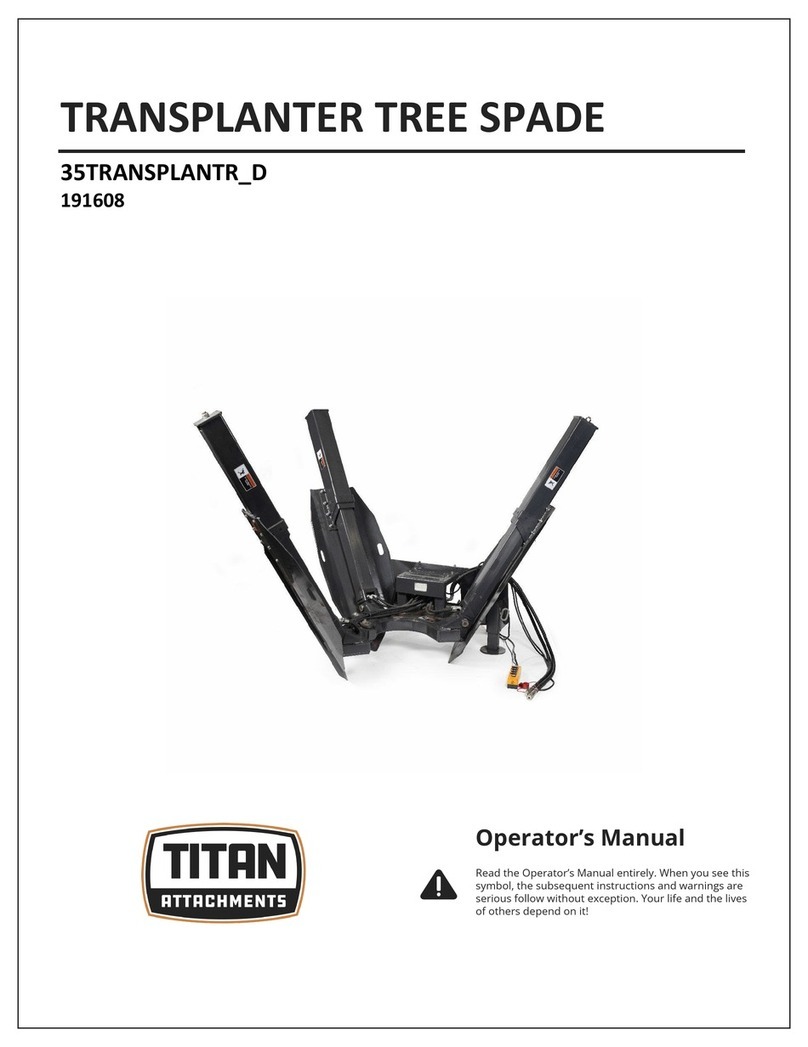 Titan Attachments 35TRANSPLANTR D Operator's manual Titan Attachments 35TRANSPLANTR D Operator's manual
