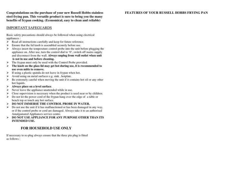 Russell Hobbs RHFP02 User manual