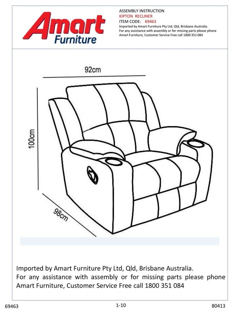Amart Furniture KIPTON 69463 Assembly instruction