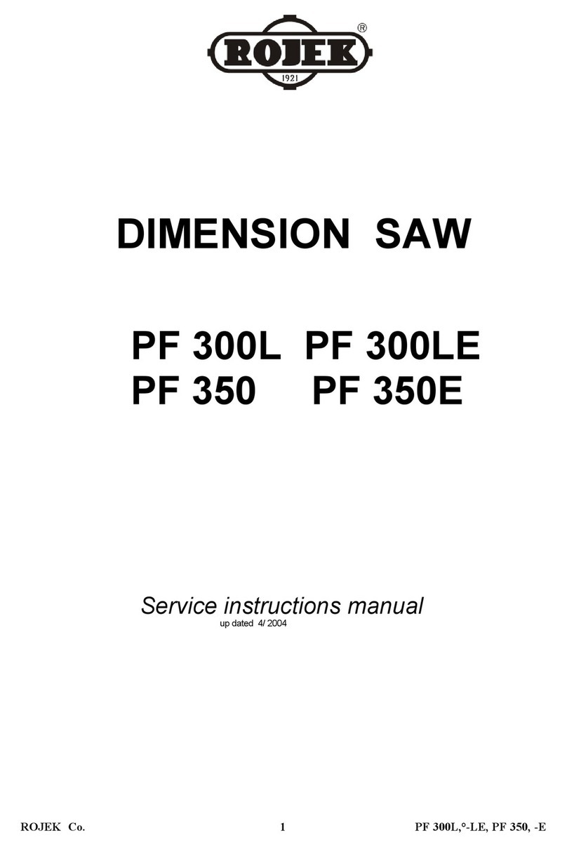 ROJEK PF 300L Service instructions manual