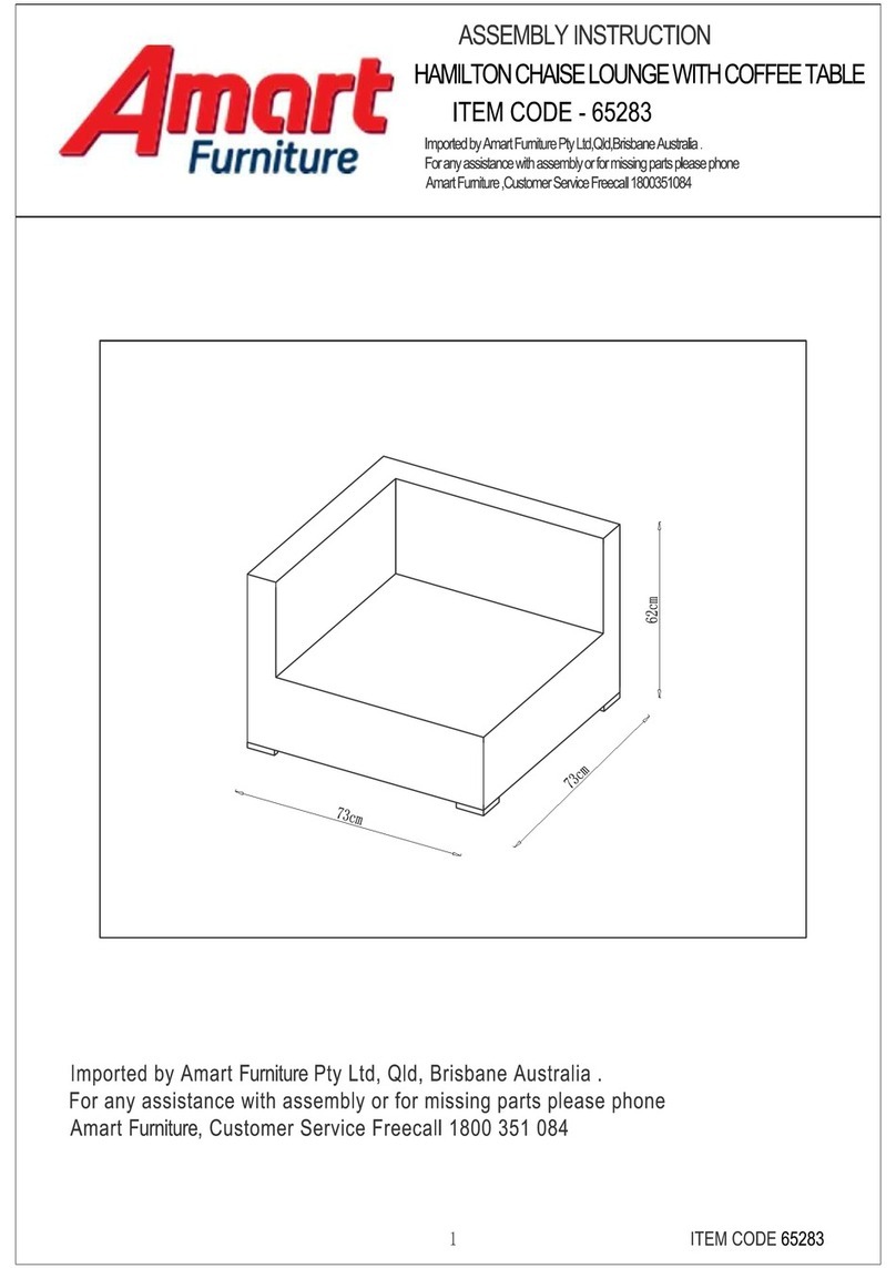 Amart Furniture HAMILTON 65283 Assembly instruction