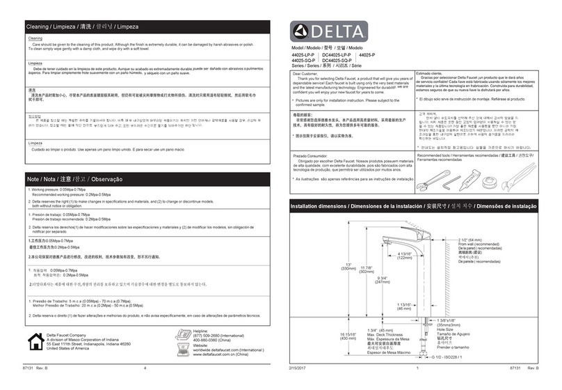 Delta 44025-P Series User manual