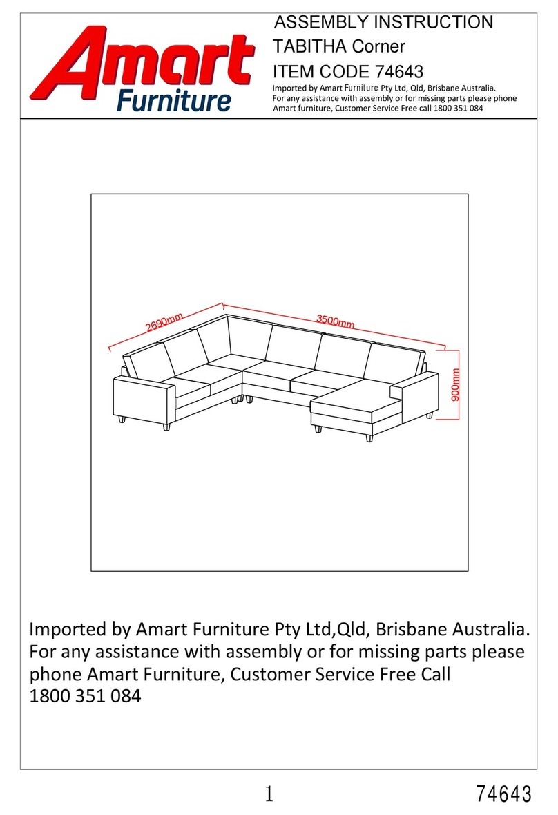 Amart Furniture TABITHA 74643 Assembly instruction Amart Furniture TABITHA 74643 Assembly instruction