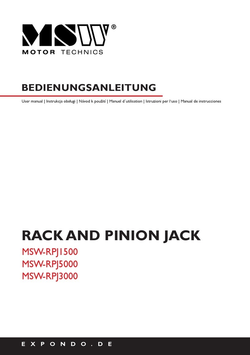 MSW Motor Technics MSW-RPJ1500 user manual