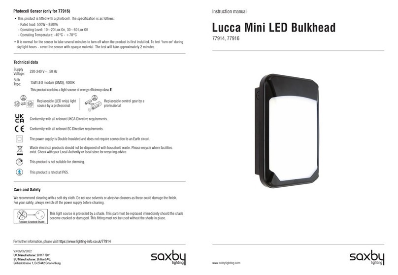 Saxby Lighting Lucca Mini instruction manual
