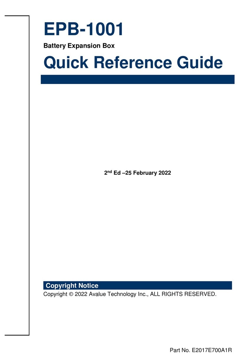 Avalue Technology EPB-1001 Quick reference guide