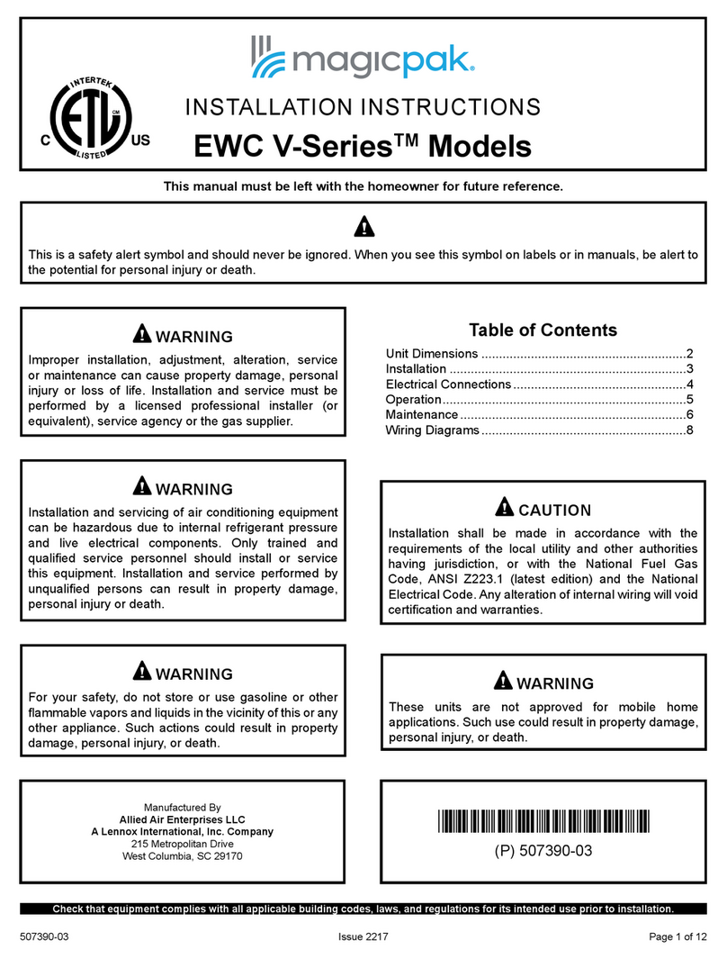 Magic-Pak EWC V-Series installation instructions