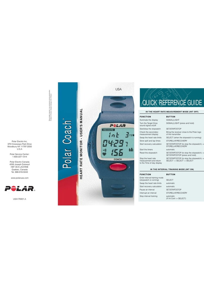 Polar Electro Coach user manual