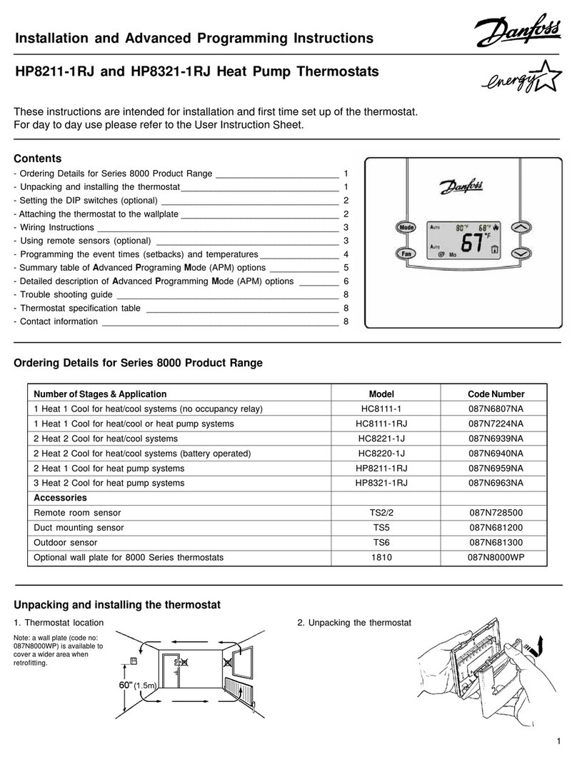 Danfoss HP8211-1RJ User manual