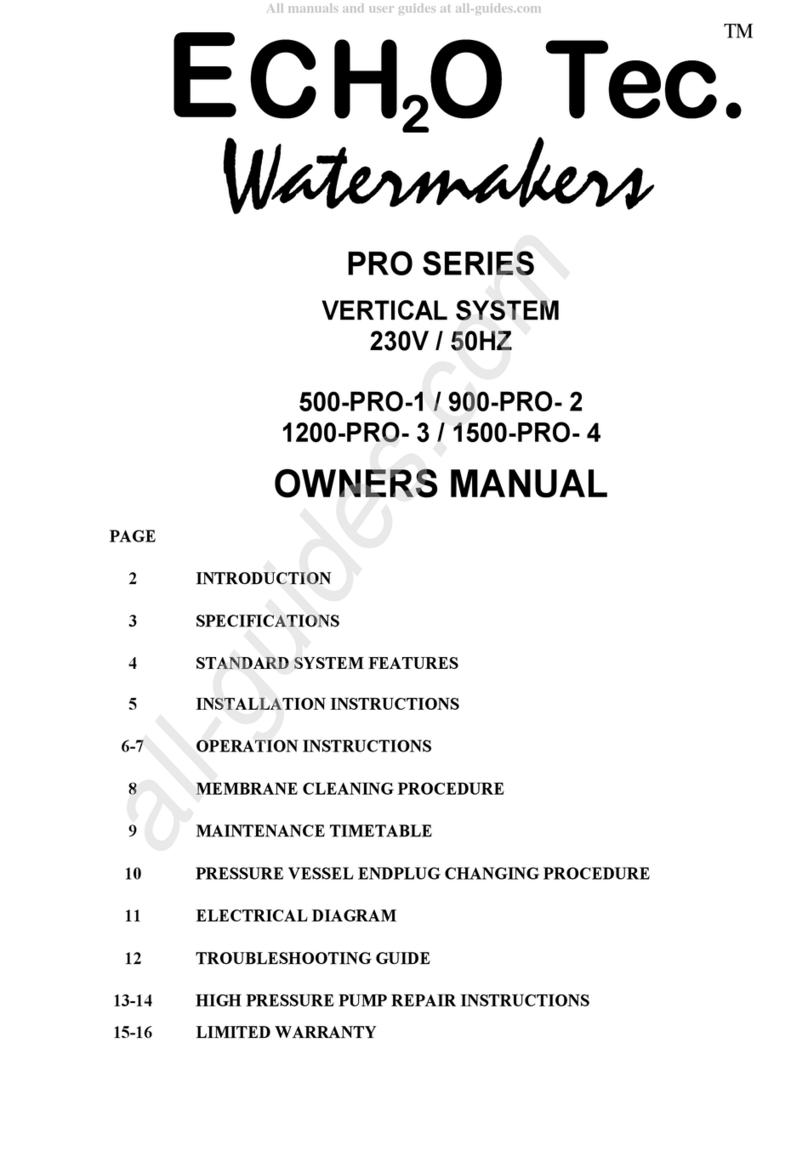 ECH2O Tec. PRO Series User manual