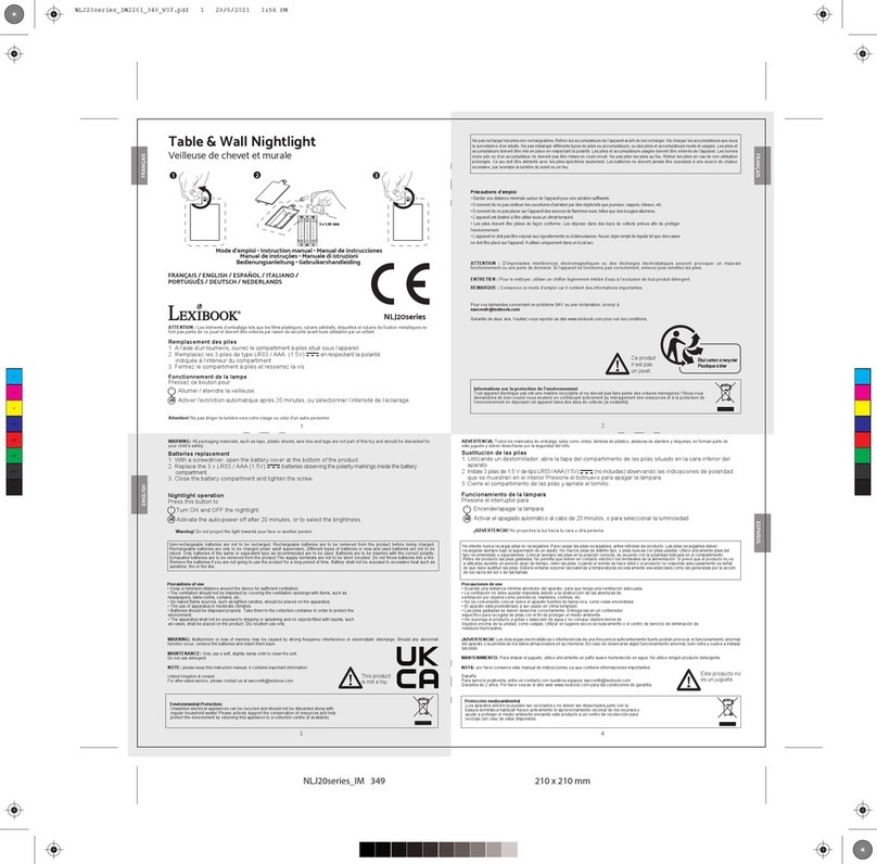 LEXIBOOK NLJ20 Series instruction manual LEXIBOOK NLJ20 Series instruction manual