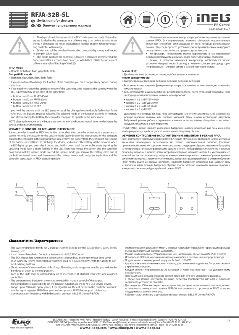 Elko iNels RFJA-32B-SL User manual