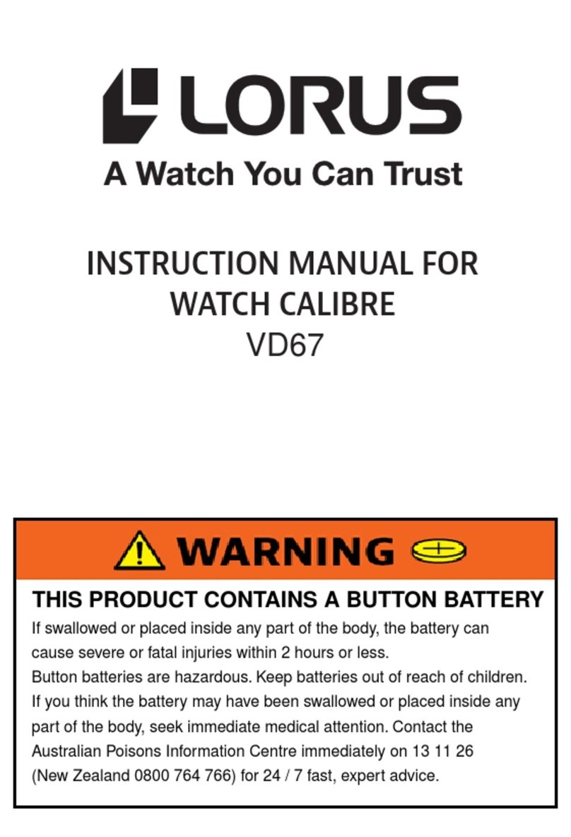 LORUS VD67 instruction manual