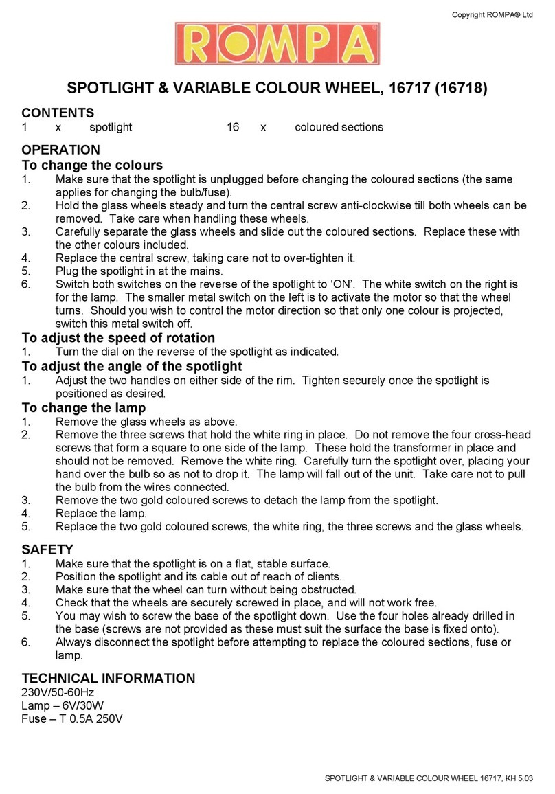 Rompa 16717 quick start guide Rompa 16717 quick start guide