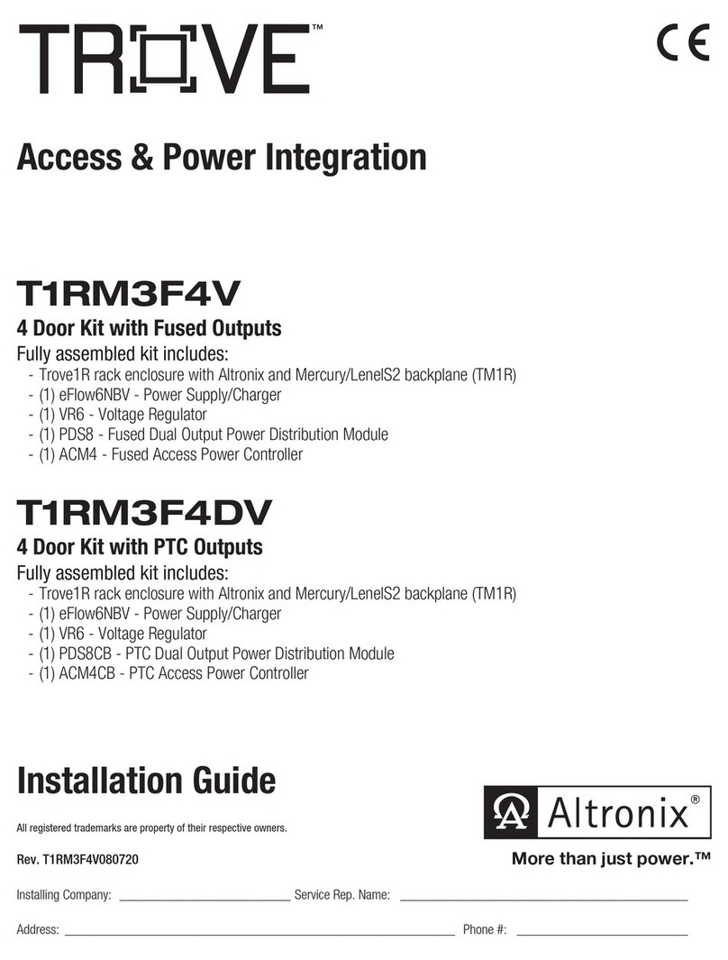 Altronix TROVE T1RM3F4V User manual