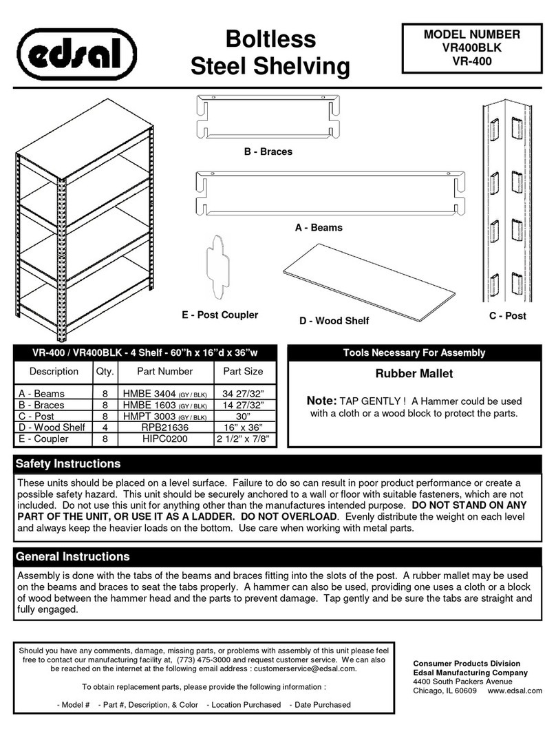 Edsal VR400BLK User manual