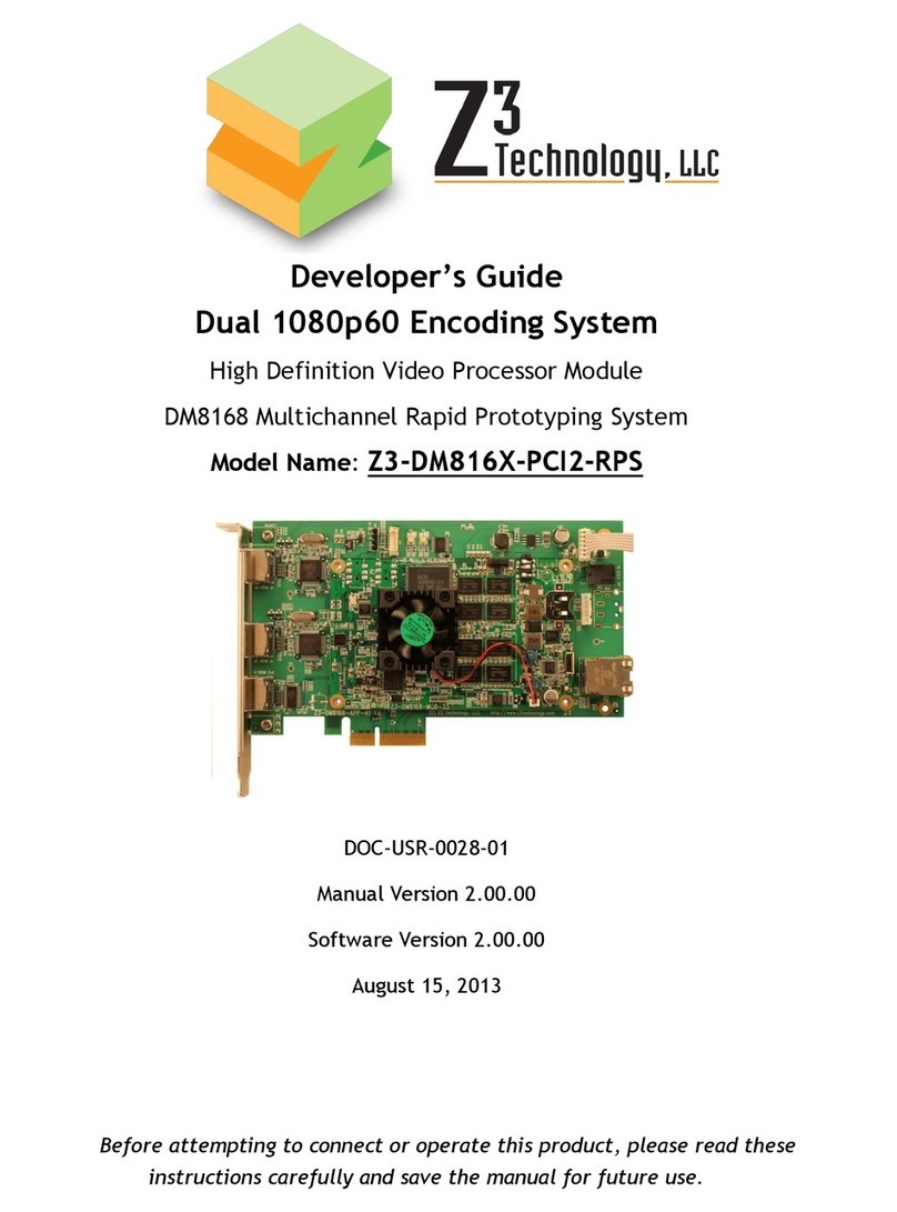 Z3 Technology Z3-DM816X-PCI2-RPS Instruction Manual