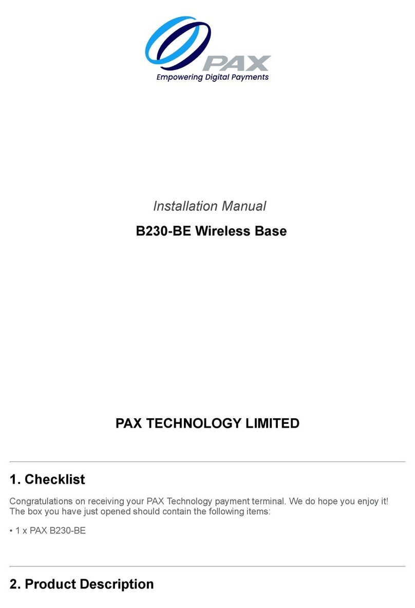 OPAX B230-BE installation manual