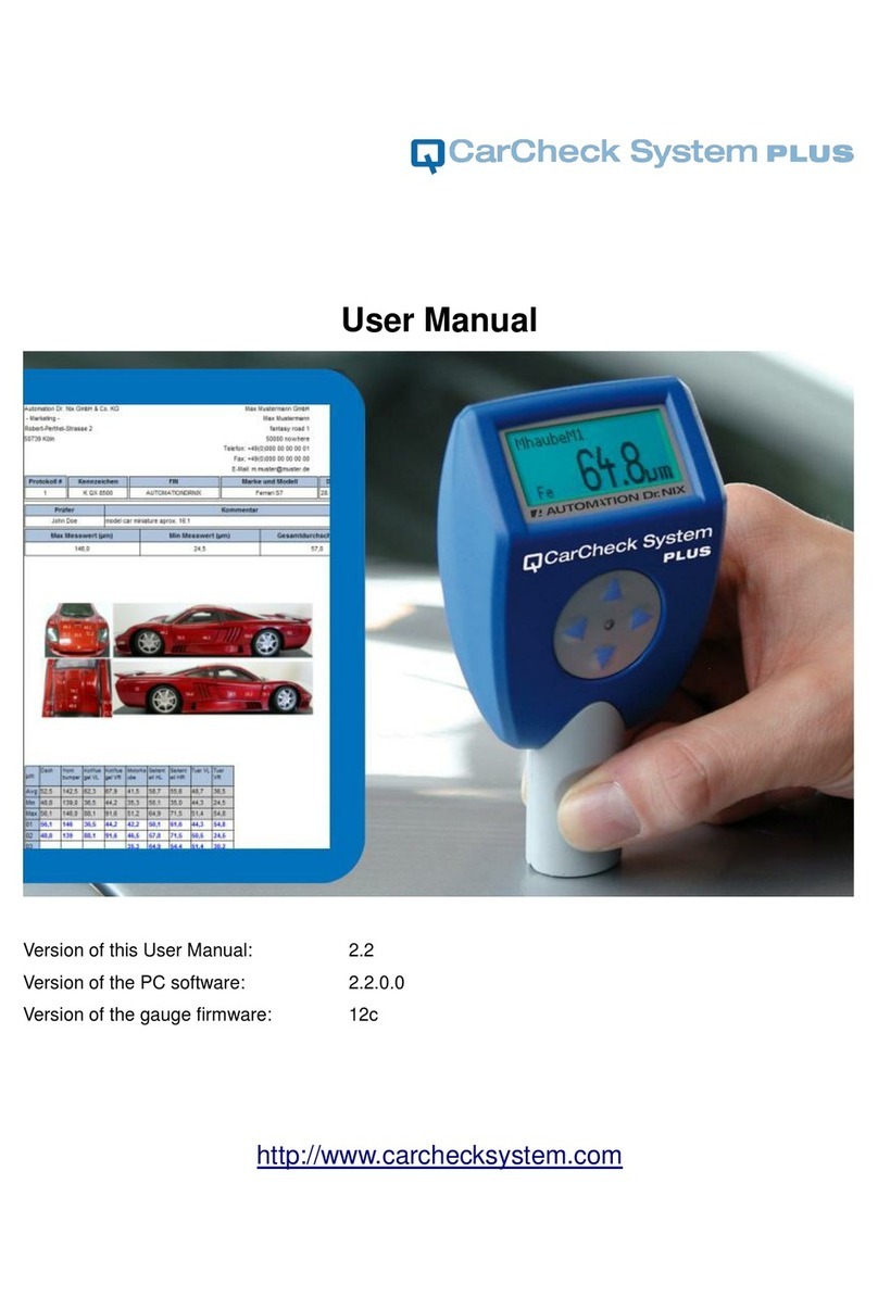 Automation Dr. Nix CarCheck System PLUS User manual