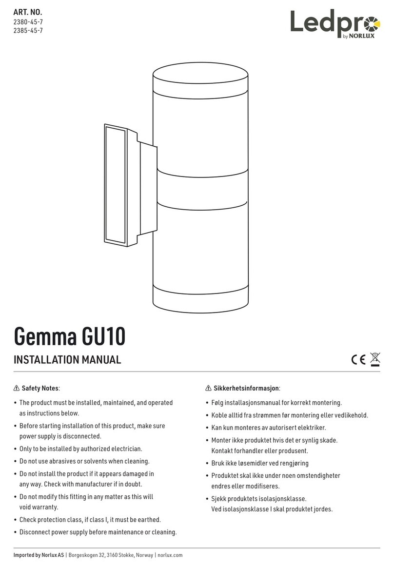 NORLUX Ledpro Gemma GU10 User manual