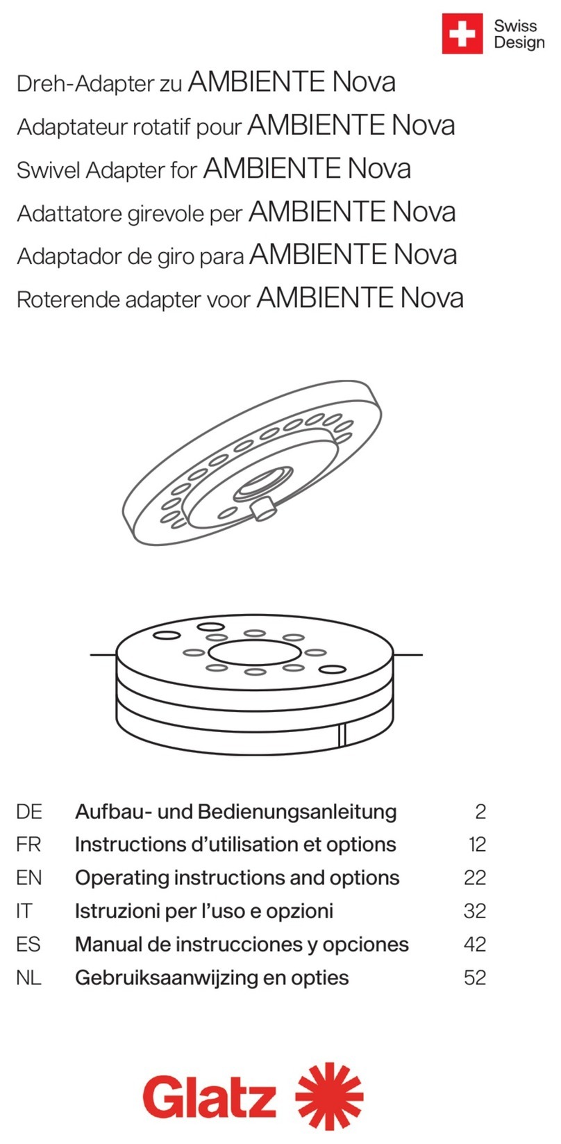 Glatz AMBIENTE NOVA Operating instructions and options