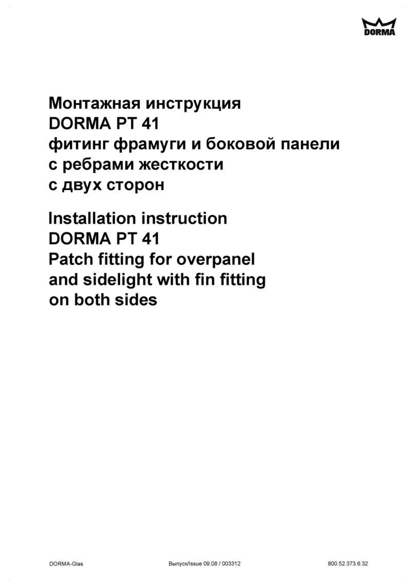 Dorma PT 41 User manual