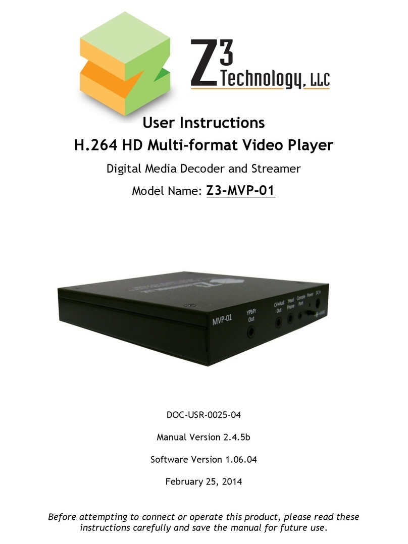 Z3 Technology Z3-MVP-01 User instructions
