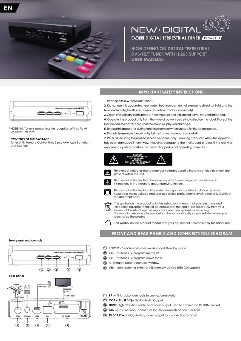 New Digital T2 265 HD user manual