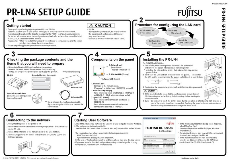 Fujitsu PR-LN4 User manual