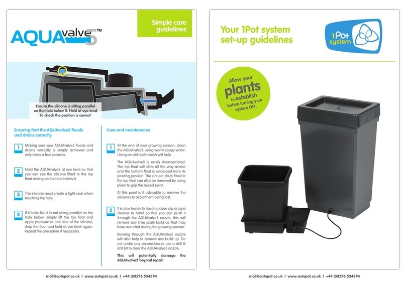 Autopot AQUAvalve5 1Pot Simple care guidelines