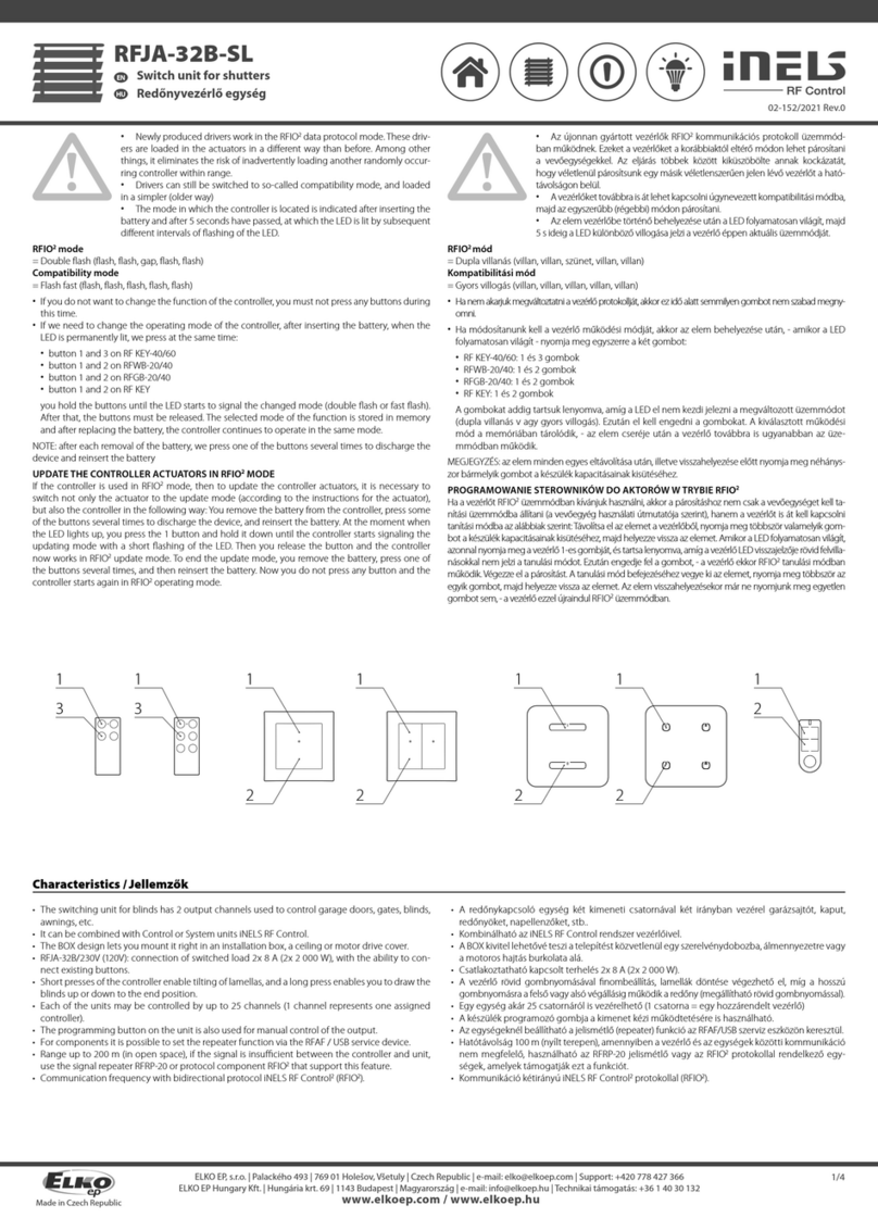 Elko iNels RFJA-32B-SL User manual