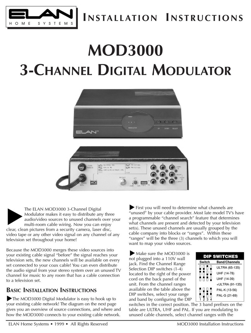 Elan MOD3000 installation instructions