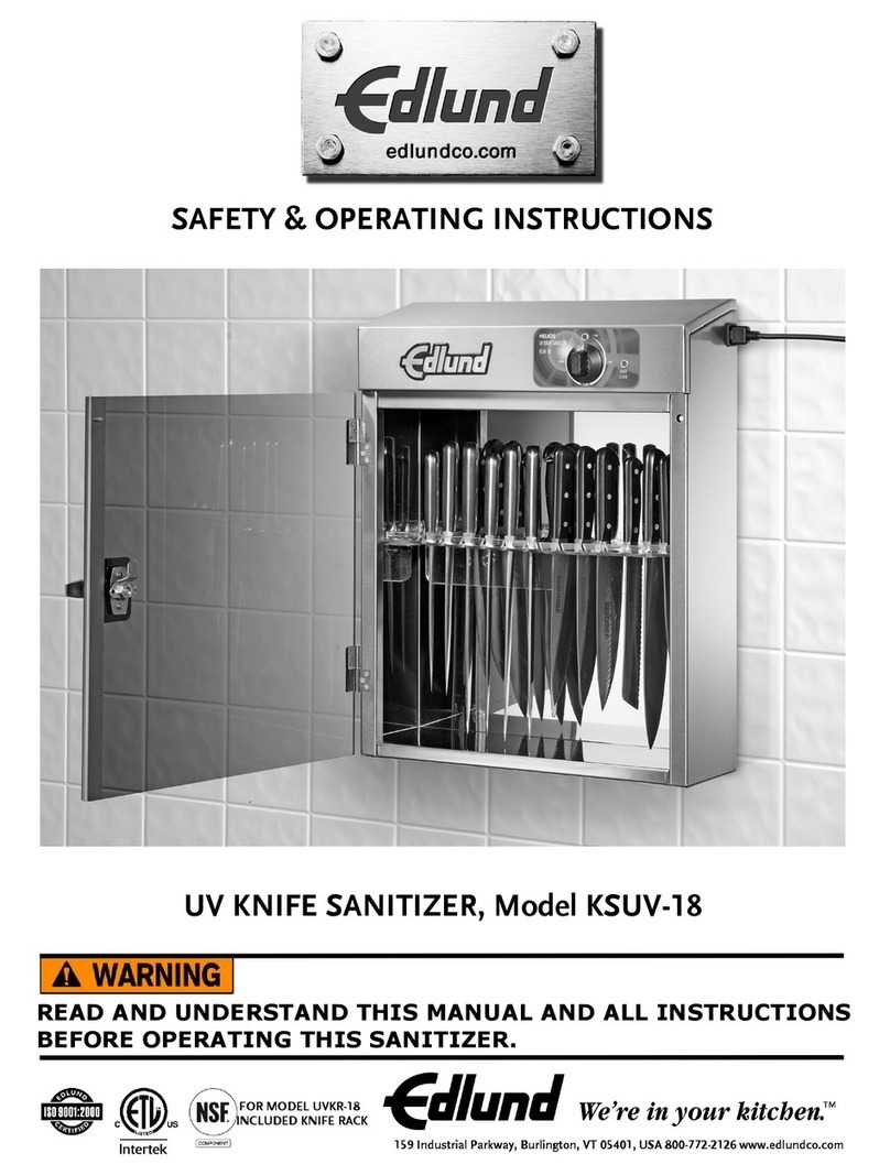 EDLUND KSUV-18 Safety & Operating Instructions