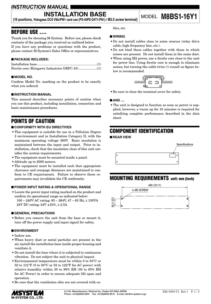 M-system M8BS1-16Y1 instruction manual