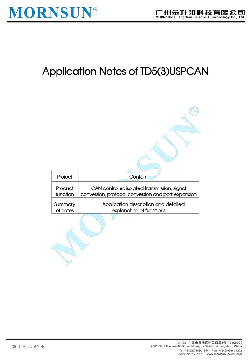 MORNSUN TD3USPCAN Application notes