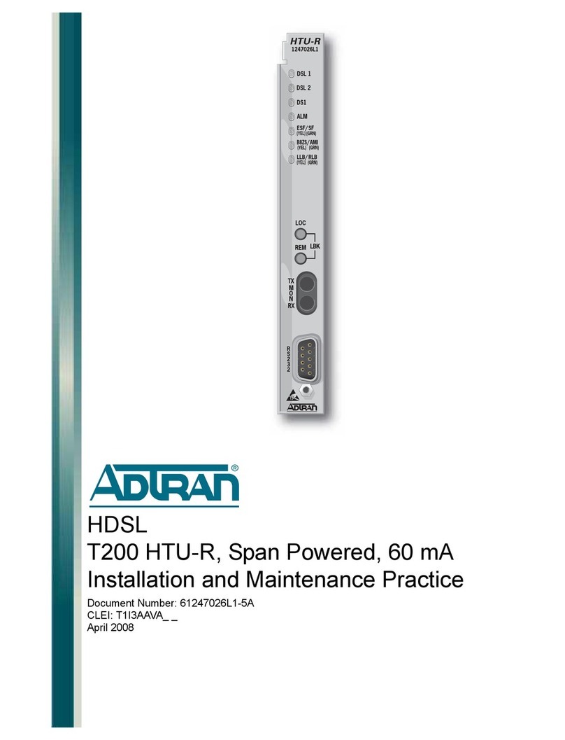 ADTRAN T200 HTU-R Installation and Maintenance