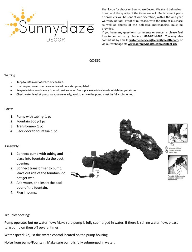 Sunnydaze Decor QC-862 manual
