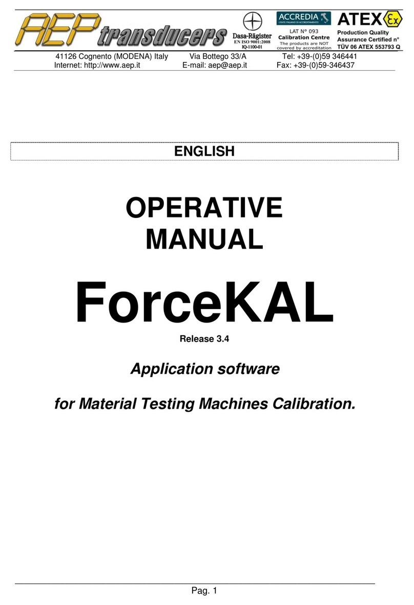 AEP transducers ForceKAL User manual