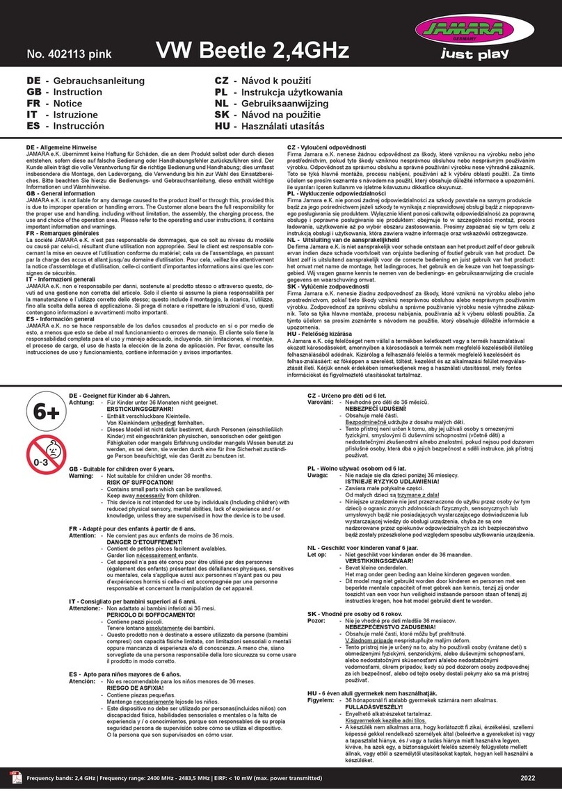 Jamara VW Beetle 2,4GHz User manual