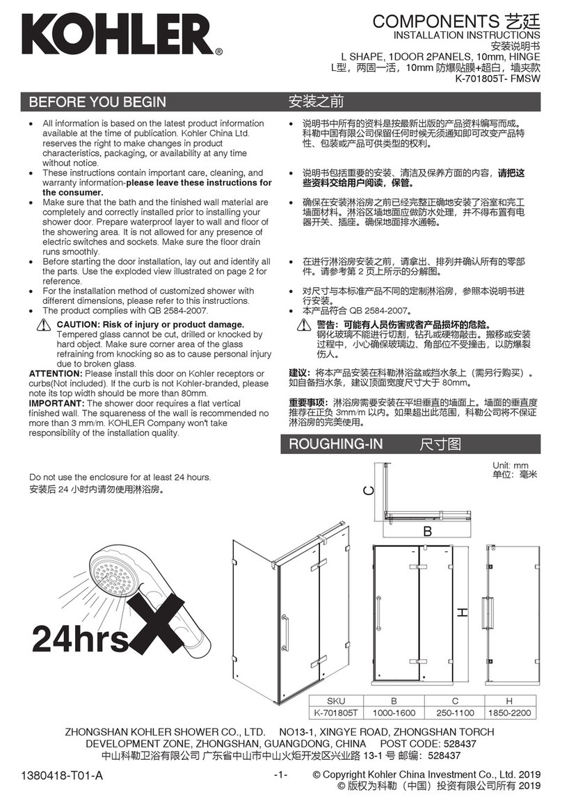 Kohler K-701805T-FMSW User manual Kohler K-701805T-FMSW User manual