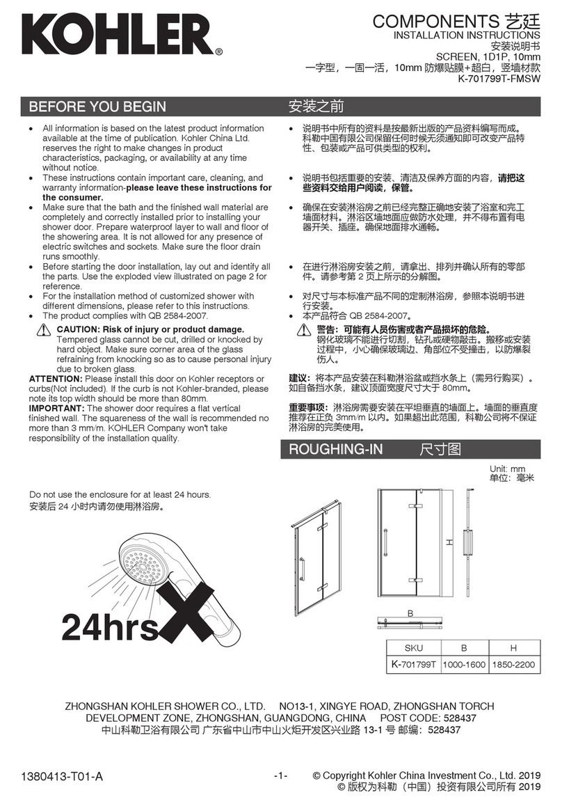Kohler K-701799T-FMSW User manual Kohler K-701799T-FMSW User manual