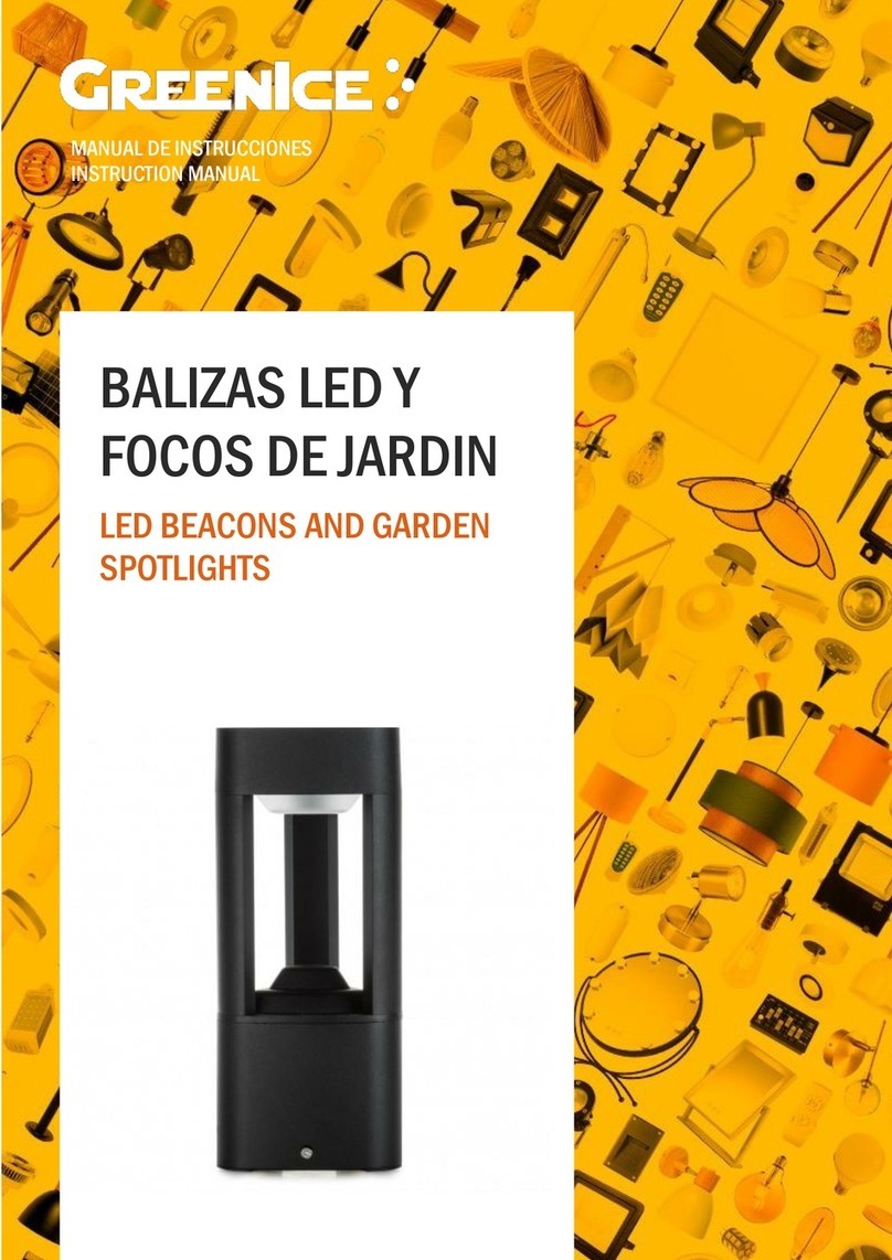 Greenice BALIZAS LED Y FOCOS DE JARDIN instruction manual