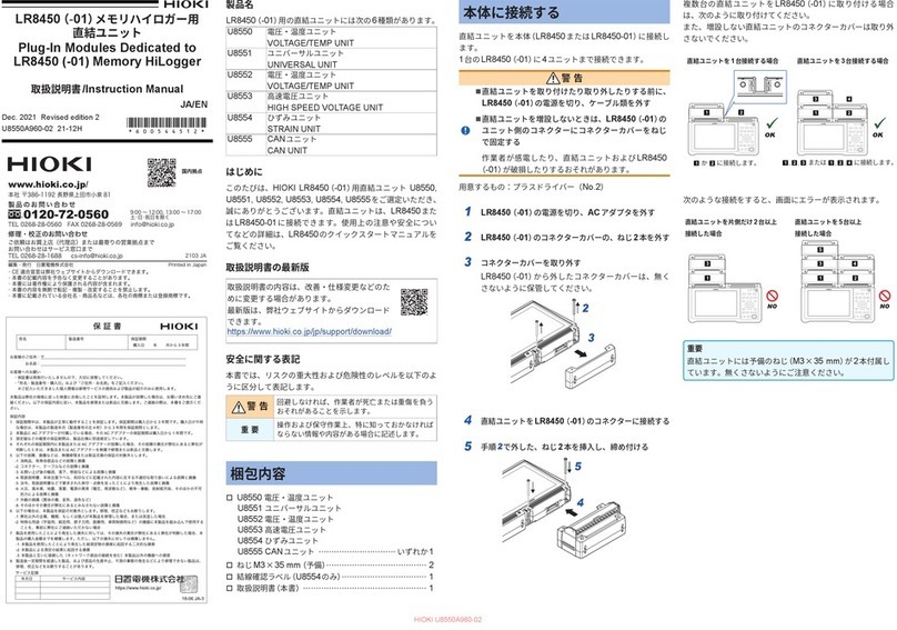 Hioki LR8450 instruction manual