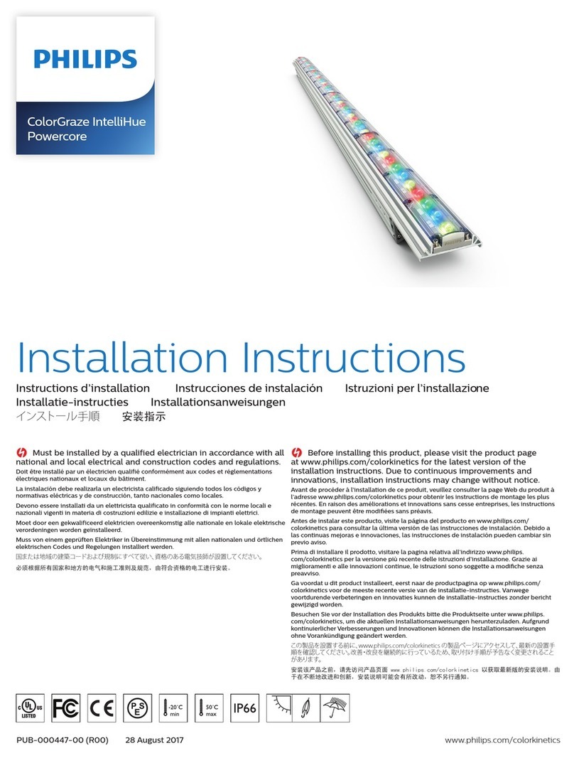 Philips ColorGraze IntelliHue Powercore BCS559 30x60 RGBMW... installation instructions